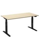 Bureau Flex 2 140x80 cm Zwart/Ahorn