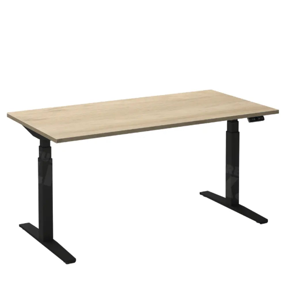 Bureau Flex 2 140x80 cm Zwart/Eiken wit