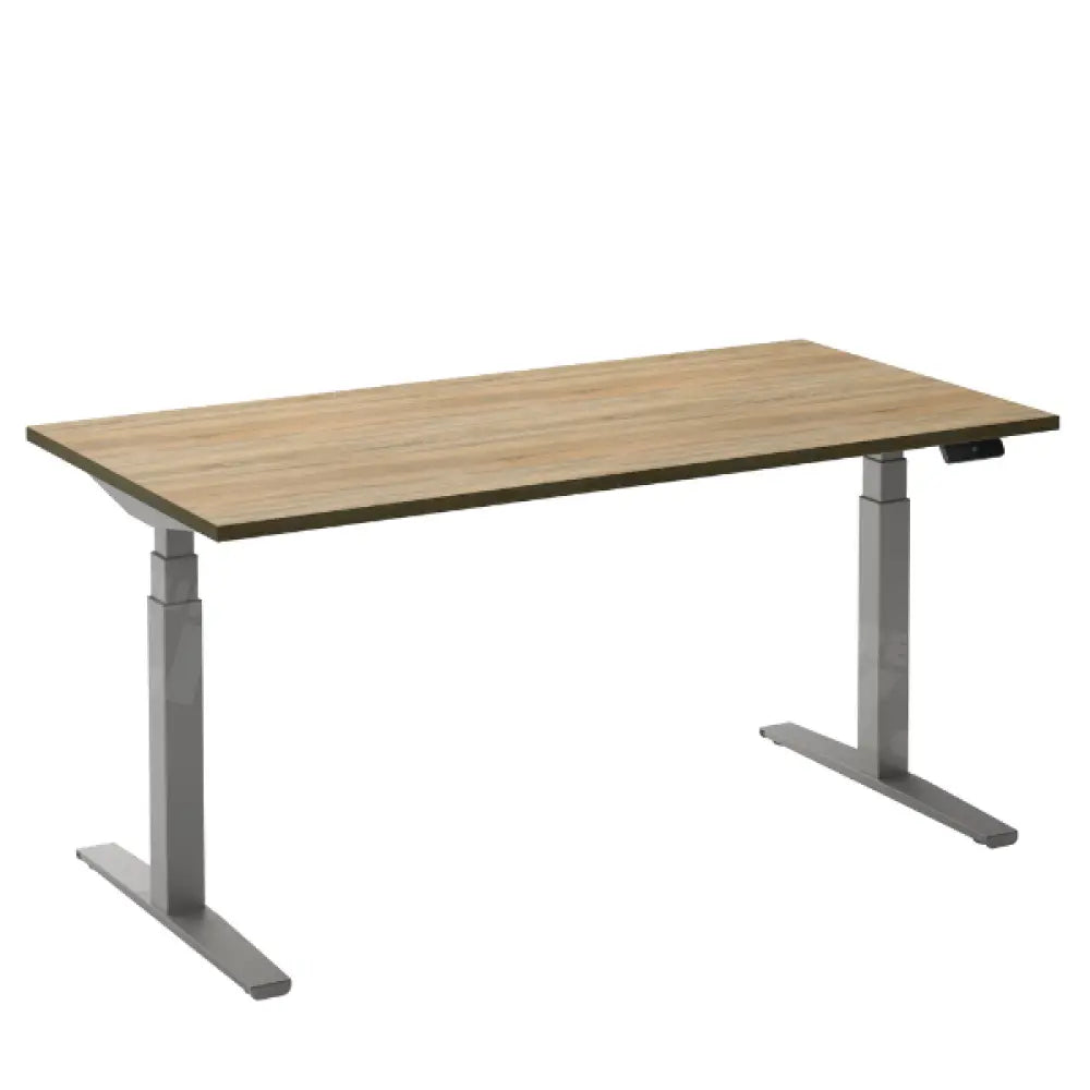 Flex 2 sta/zitbureau 160x80 cm Aluminium/Robson