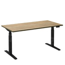 Flex 2 sta/zitbureau 160x80 cm Zwart/Robson