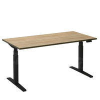 Flex 2 sta/zitbureau 160x80 cm Zwart/Robson