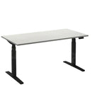 Flex 2 sta/zitbureau 160x80 cm Zwart/Wit