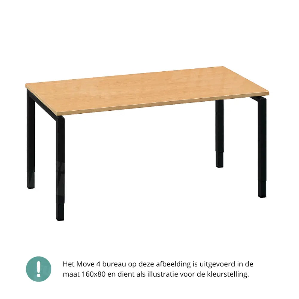 Move 4 bureau Furniture Link in zwart/beuken
