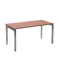 Bureau Move 4 (U-poot) 180x80 cm - Aluminium / Havanna