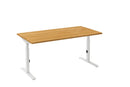 Bureau Move T (T-poot) 140x80 cm - Wit / Beuken