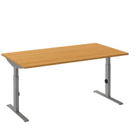 Bureau Move T (T-poot) 200x80 cm - Aluminium / Beuken