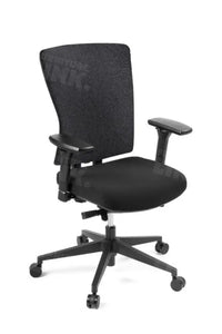 Bureaustoel Mcp-05B Gestoffeerde Rug Zwart Zwart / Bureaustoelen
