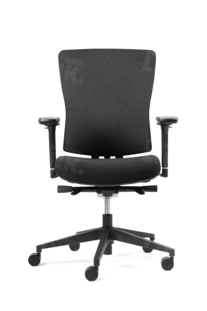 Bureaustoel MCP-05B, gestoffeerde rug, zwart