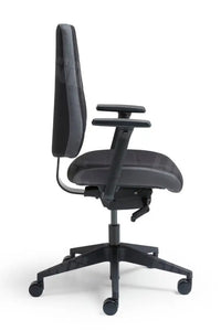 Bureaustoel Mcs-01 Gestoffeerd Zwart Bureaustoelen