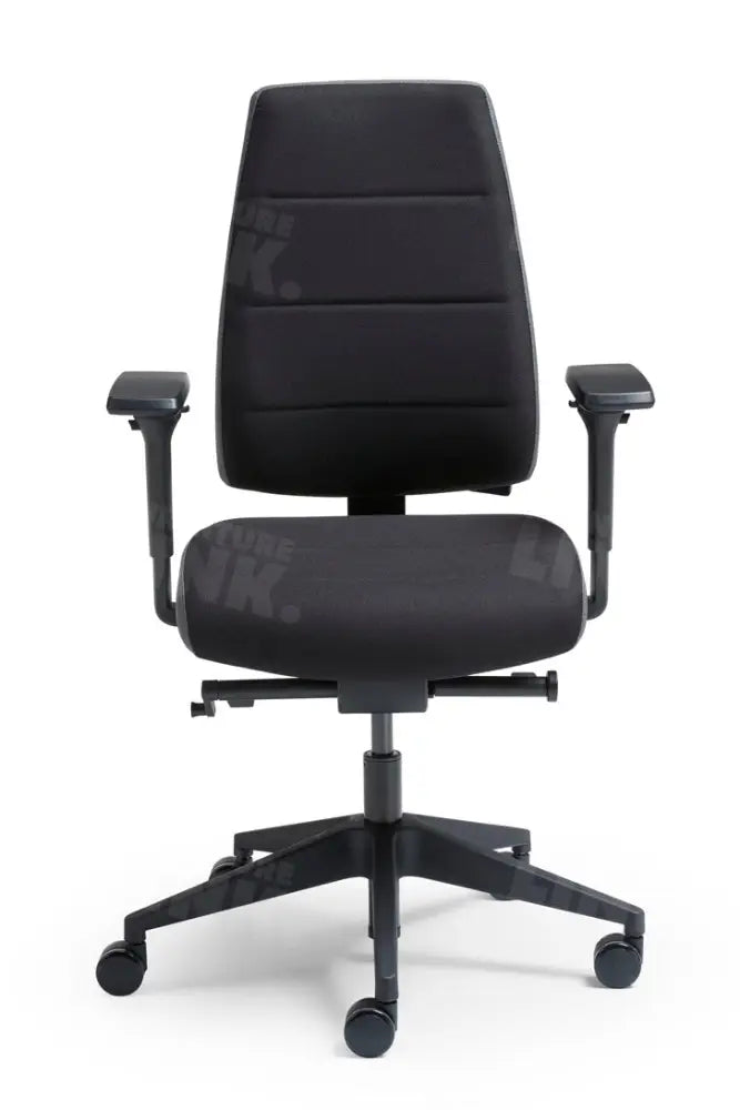 Bureaustoel MCS-01, gestoffeerd, zwart