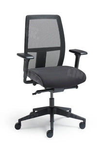 Bureaustoel Mcs-02 Netbespanning Zwart Zwart / 2D Armleggers Bureaustoelen