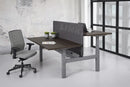Duo-bureau Comfi Compleet 180x80 cm - Wit / Antraciet Eiken