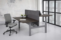 Duo-bureau Comfi Compleet 180x80 cm - Wit / Antraciet Eiken