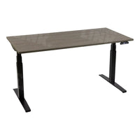 Elektrisch Bureau Dsq 160X80Cm Zwart Ral 9005 / Logan Eiken Bureaus