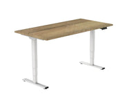 Elektrisch Bureau Dsq Euro125 160X80Cm Wit Ral 9016 / Halifax Eiken Bureaus