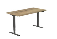 Elektrisch Bureau Dsq Euro125 160X80Cm Zwart Ral 9005 / Halifax Eiken Bureaus