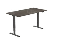 Elektrisch Bureau Dsq Euro125 160X80Cm Zwart Ral 9005 / Logan Eiken Bureaus