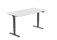 Elektrisch Bureau Dsq Euro125 160X80Cm Zwart Ral 9005 / Wit Bureaus