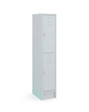 Garderobekast Loq 1-Koloms 2-Deurs Lichtgrijs Ral 7035 Lockerkast