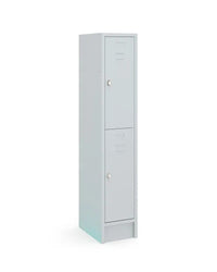 Garderobekast Loq 1-Koloms 2-Deurs Lichtgrijs Ral 7035 Lockerkast