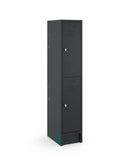 Garderobekast Loq 1-Koloms 2-Deurs Zwart Ral 9005 Lockerkast
