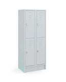 Garderobekast Loq 2-Koloms 4-Deurs Lichtgrijs Ral 7035 Lockerkast
