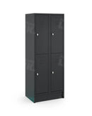 Garderobekast Loq 2-Koloms 4-Deurs Zwart Ral 9005 Lockerkast
