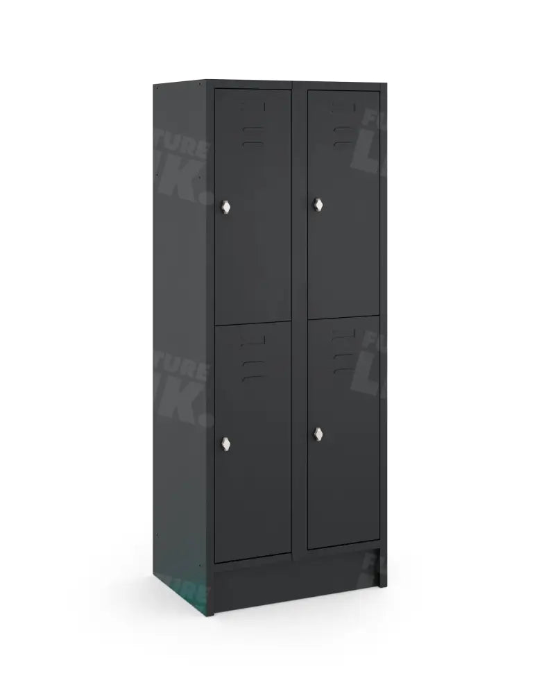 Garderobekast LOQ 2-koloms, 4-deurs, Zwart, 180 x 60 x 50 cm