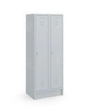 Garderobekast Loq 2-Koloms 2-Deurs Lichtgrijs Ral 7035