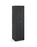Garderobekast Loq 2-Koloms Vleugeldeuren 80 Cm Breed Zwart Ral 9005