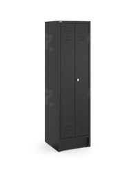 Garderobekast Loq 2-Koloms Vleugeldeuren 80 Cm Breed Zwart Ral 9005