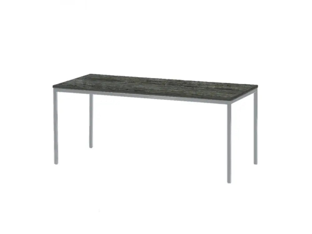 Kantinetafel TABL 120x80cm Aluminium frame en Logan eiken blad