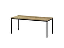 Kantinetafel Tabl 120X80Cm Zwart Ral 9005 / Halifax Eiken Bureaus