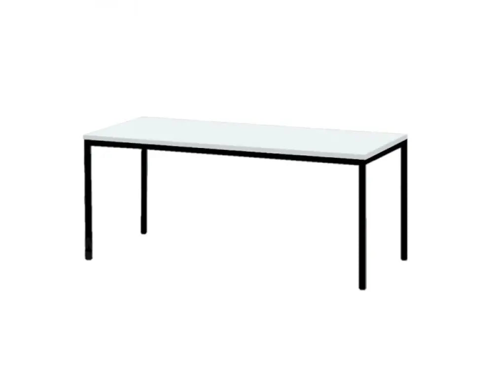 Kantinetafel TABL 120x80cm Zwart frame en Wit blad