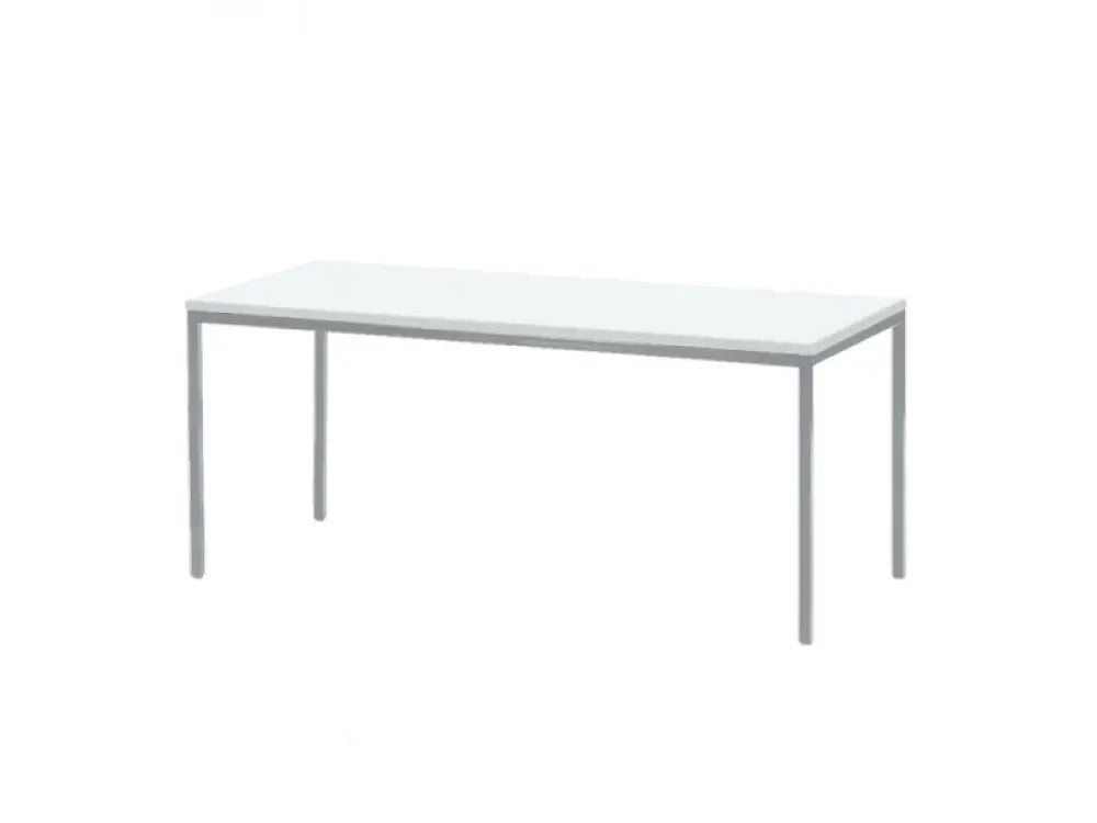 Kantinetafel TABL 140x80cm Aluminium frame en Wit blad