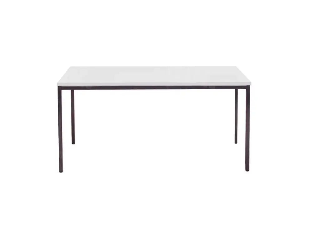 Kantinetafel TABL 180x80cm Zwart frame en Wit blad
