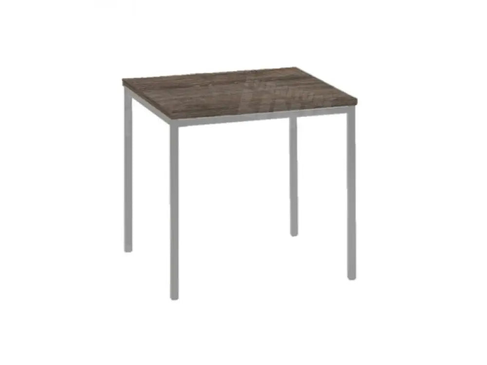 Kantinetafel TABL 80x80cm Aluminium frame en Logan eiken blad