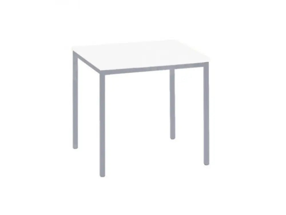 Kantinetafel TABL 80x80cm Aluminium frame en Wit blad