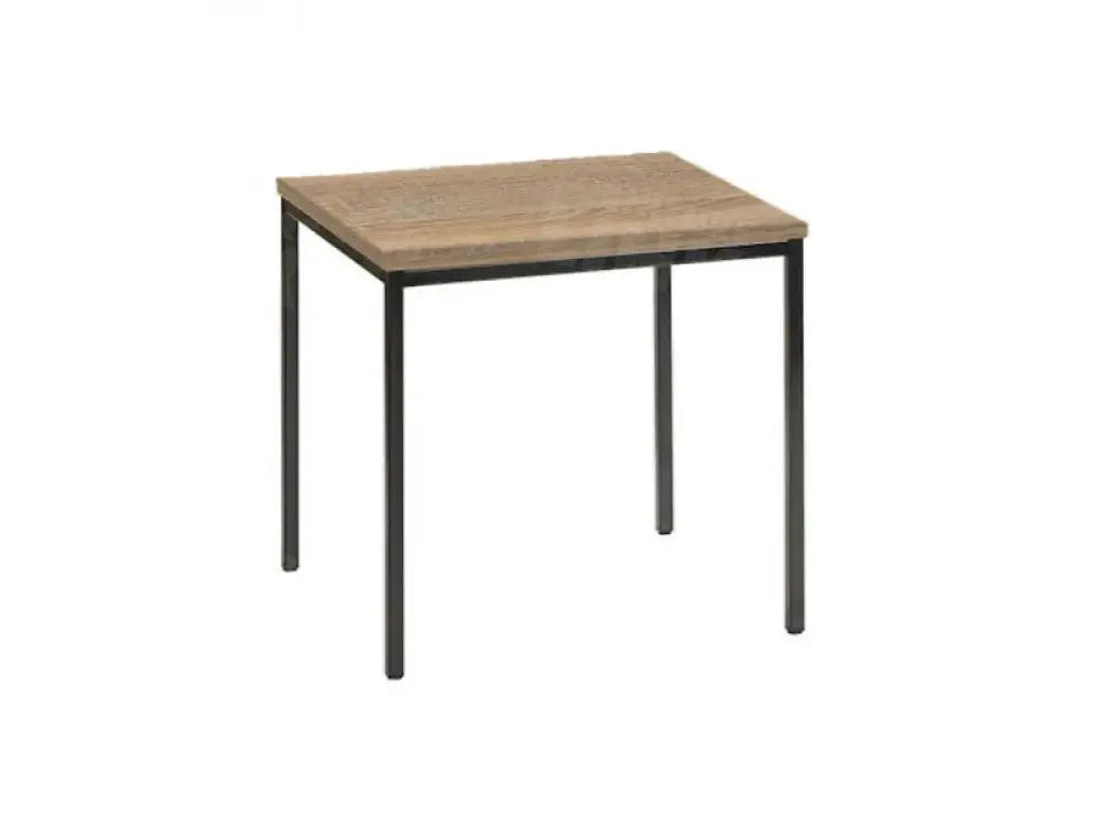 Kantinetafel TABL 80x80cm Zwart frame en Robson eiken blad