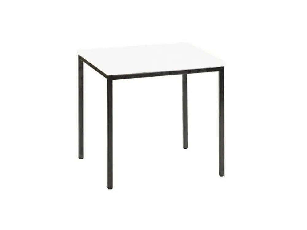 Kantinetafel TABL 80x80cm Zwart frame en Wit blad