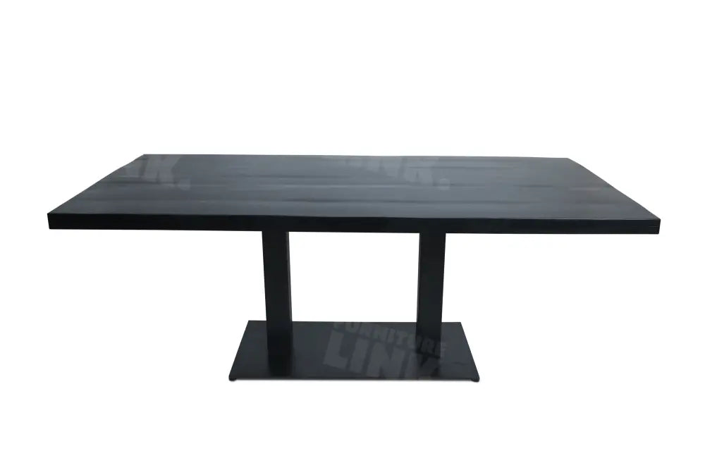 Kantinetafel TABL W Zwart blad, rechthoek, 140x80 cm
