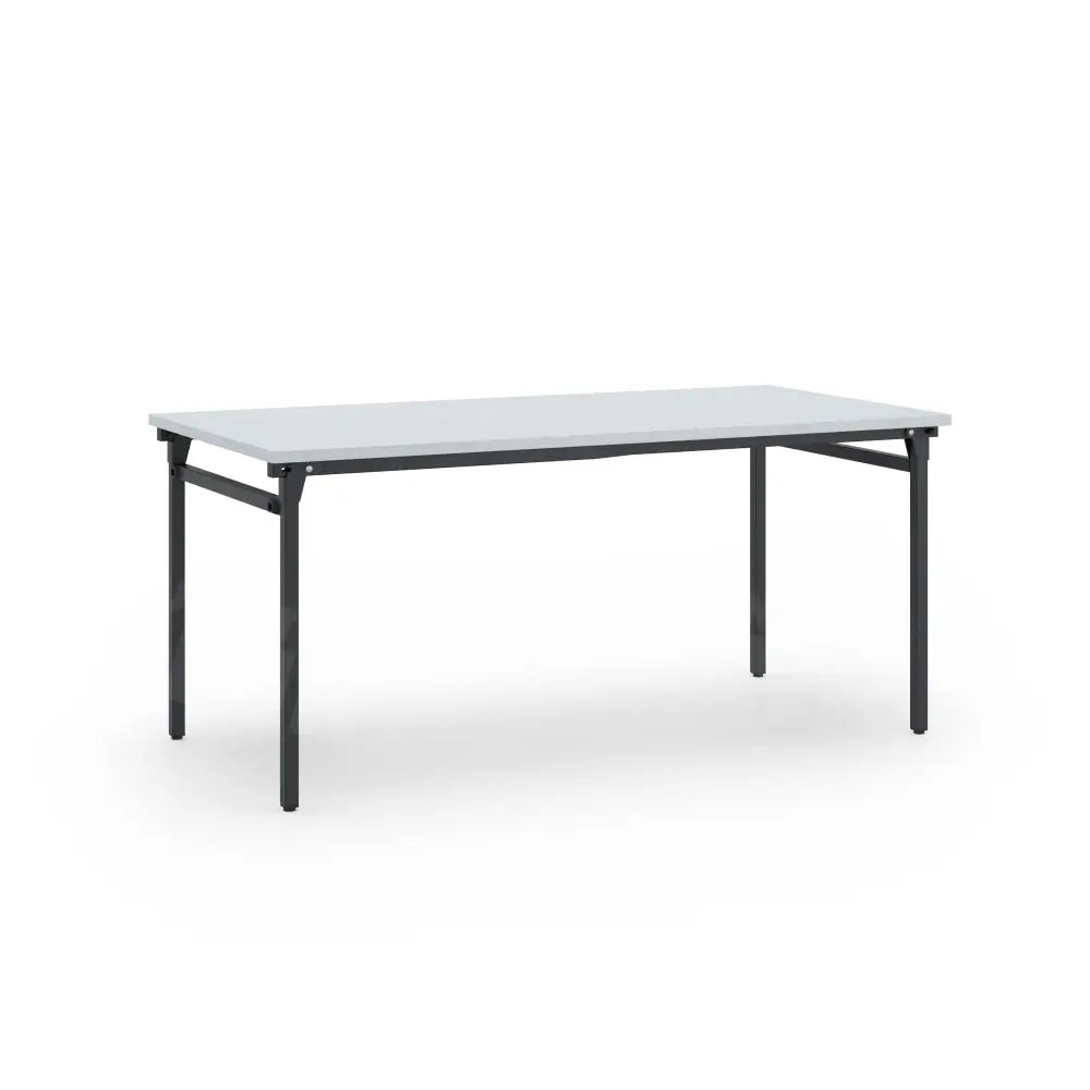 KLAP tafel 160x80cm Zwart frame en Lichtgrijs blad