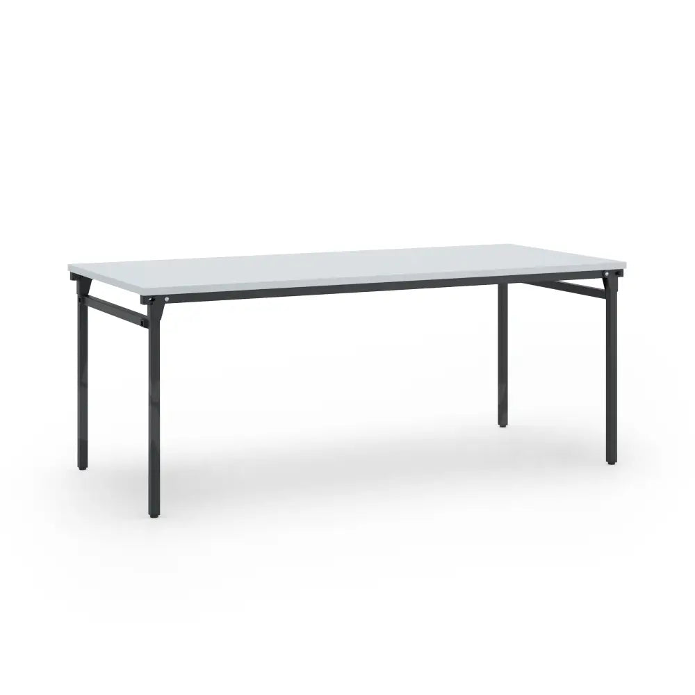 KLAP tafel 180x80cm Zwart frame en Lichtgrijs blad