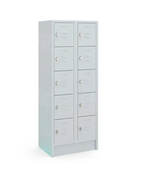 Lockerkast Loq 2-Koloms 10-Deurs Lichtgrijs Ral 7035