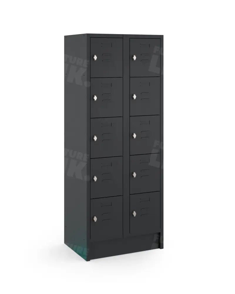 Lockerkast LOQ 2-koloms, 10-deurs, Zwart, 180 x 60 x50 cm