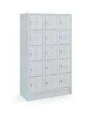 Lockerkast Loq 3-Koloms 15-Deurs Lichtgrijs Ral 7035
