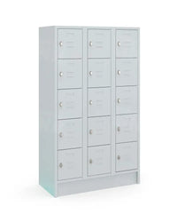 Lockerkast Loq 3-Koloms 15-Deurs Lichtgrijs Ral 7035
