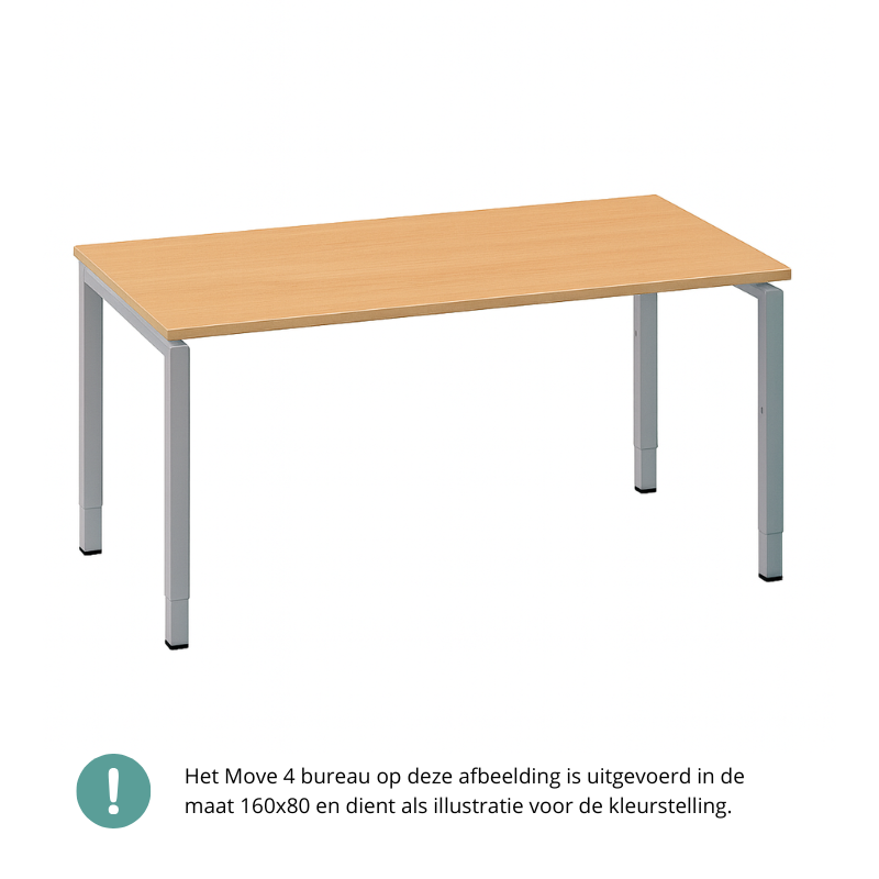 Move 4 bureau Furniture Link in alu/beuken