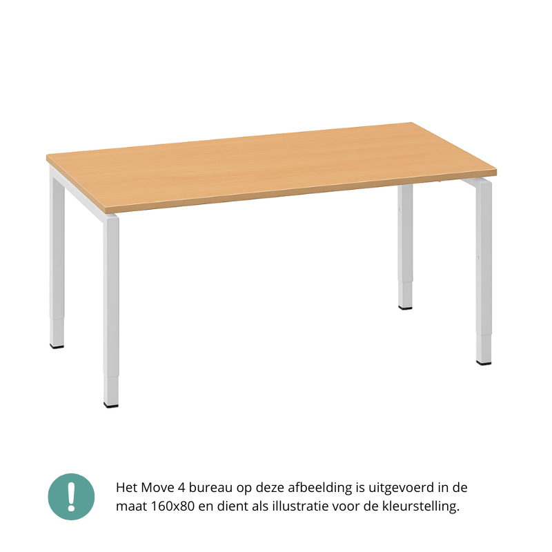 Move 4 bureau Furniture Link in wit/beuken