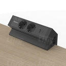 Opbouwunit Juno Zwart (2x 220V 1x USB-A + C)